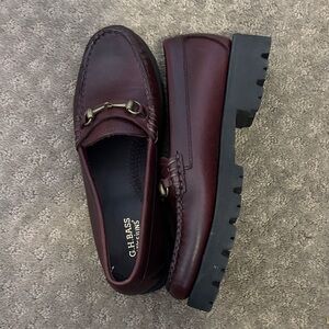 G.H. Bass & Co. Women's Lianna Bit Super Lug Weejuns Loafers- Burgundy/ 5.5